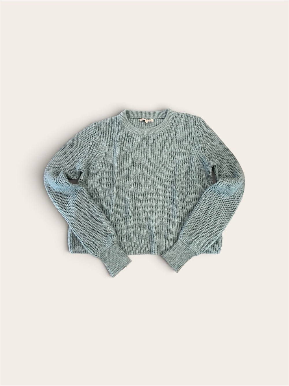 Rebecca Minkoff Ribbed Crewneck Sweater in Muted Sage